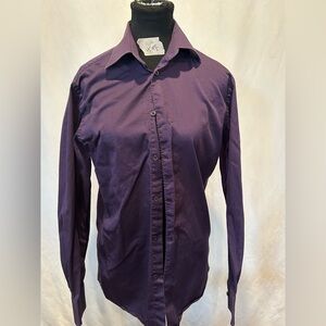 Boys Deep Purple Casual Button Down Shirt